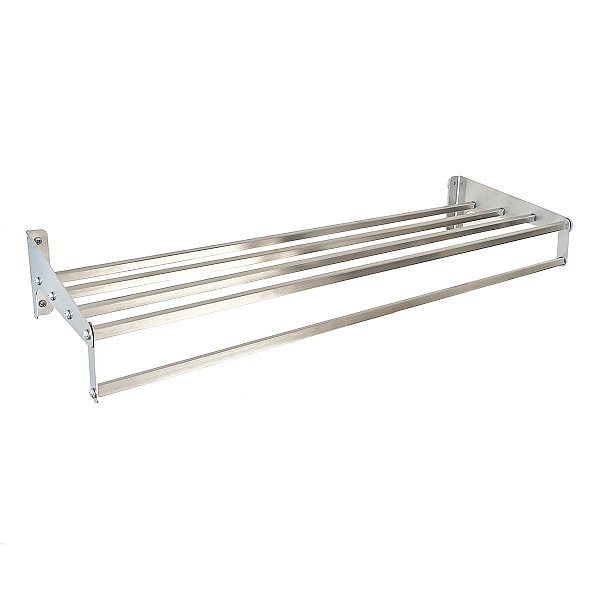 Toalheiro de Parede em Aço Inox Escovado 80 cm
