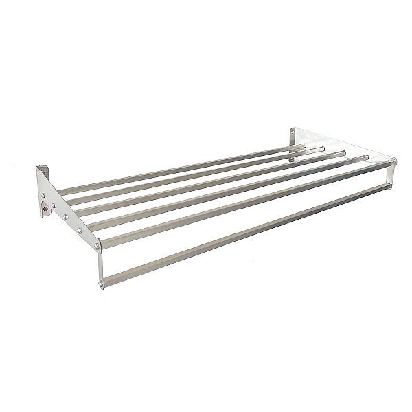 Porta Panelas em Aço Inox 80 cm 5 Níveis