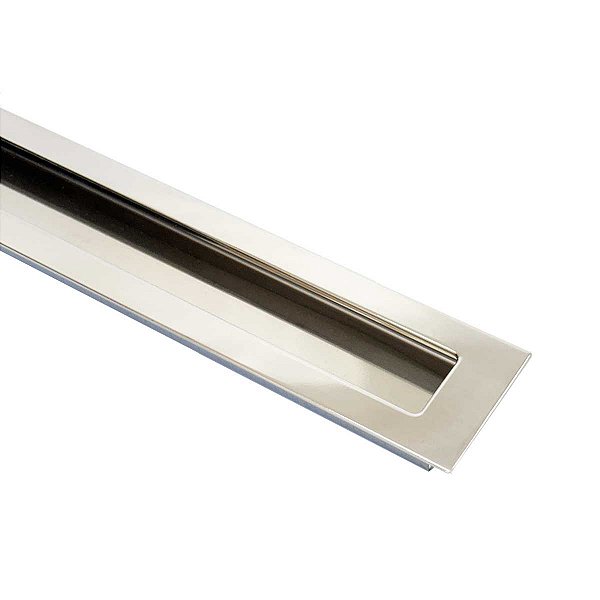 Puxador de Embutir Modelo Concha Aço Inox 52 cm