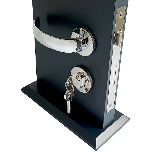 Fechadura para Porta Modelo Pisa Int/Ext Cromada