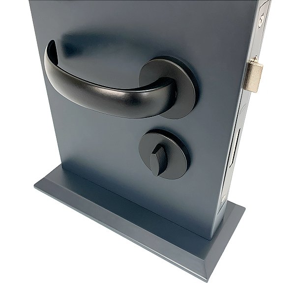 Fechadura De Porta Banheiro Preta 55mm Pisa ABNT