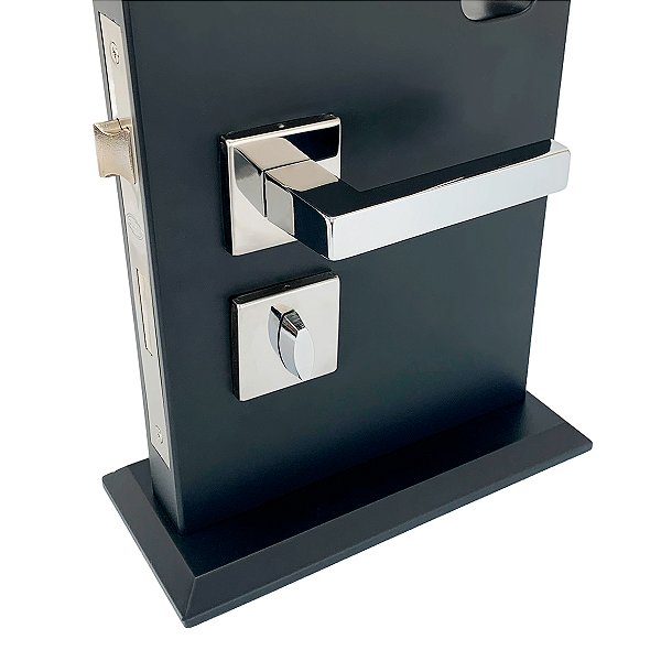 Fechadura para Porta Modelo Carrara Banheiro Cromada