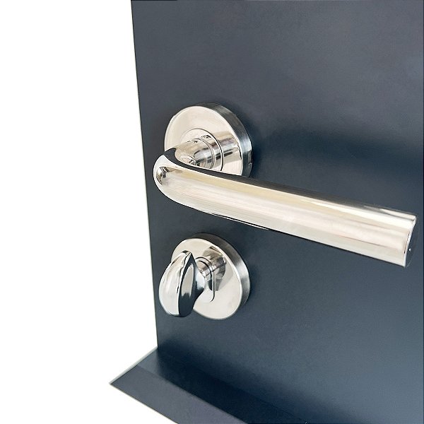 Fechadura para Porta Modelo Parma Banheiro Polida