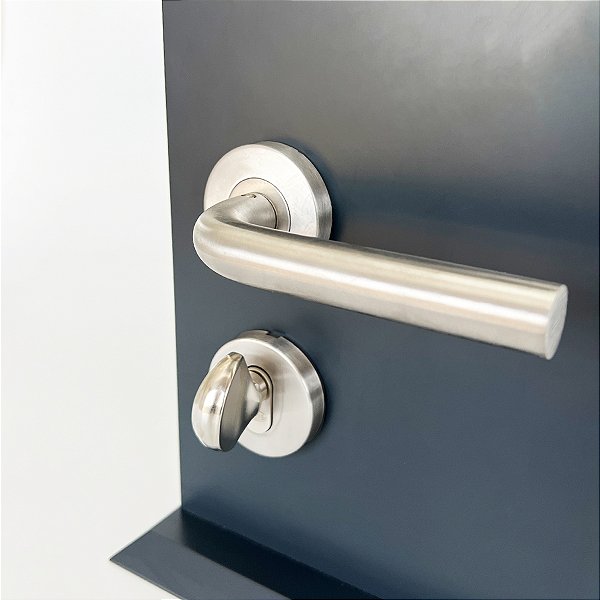 Fechadura para Porta Modelo Parma Banheiro Escovada