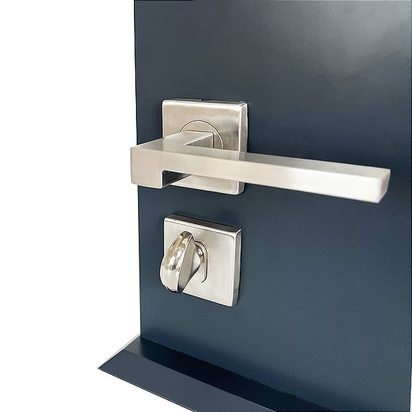 Fechadura De Porta Banheiro Escovada 55mm Turim ABNT