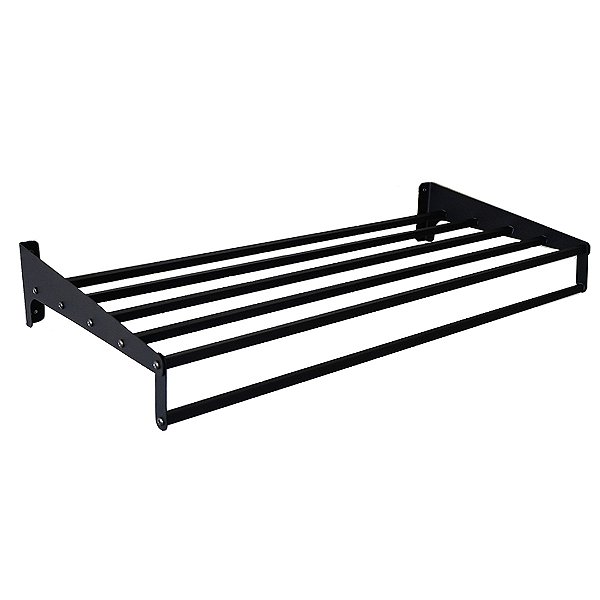 Porta Panelas em Aço Inox 80 cm 5 Níveis Preto