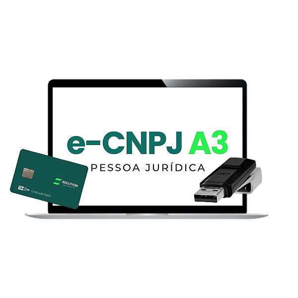 Certificado Digital e-CNPJ A3 com Token com validade de 3 anos