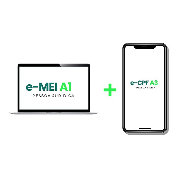 Certificado Digital e-MEI A1 + e-CPF A3 Nuvem 4 Meses