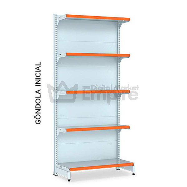 GÔNDOLA DE AÇO FIT 40 INICIAL PAREDE 1,70X0,90X0,40 0,30 C5