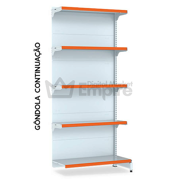 GÔNDOLA DE AÇO FIT 40 CONTINUAÇÃO PAREDE 1,70X0,90X0,40 0,30 C5