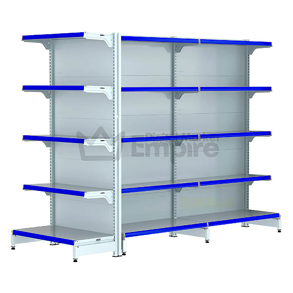 KIT 3 GÔNDOLAS DE AÇO FIT 40 CENTRO ALTURA 1,70M COMPRIMENTO 2,30M