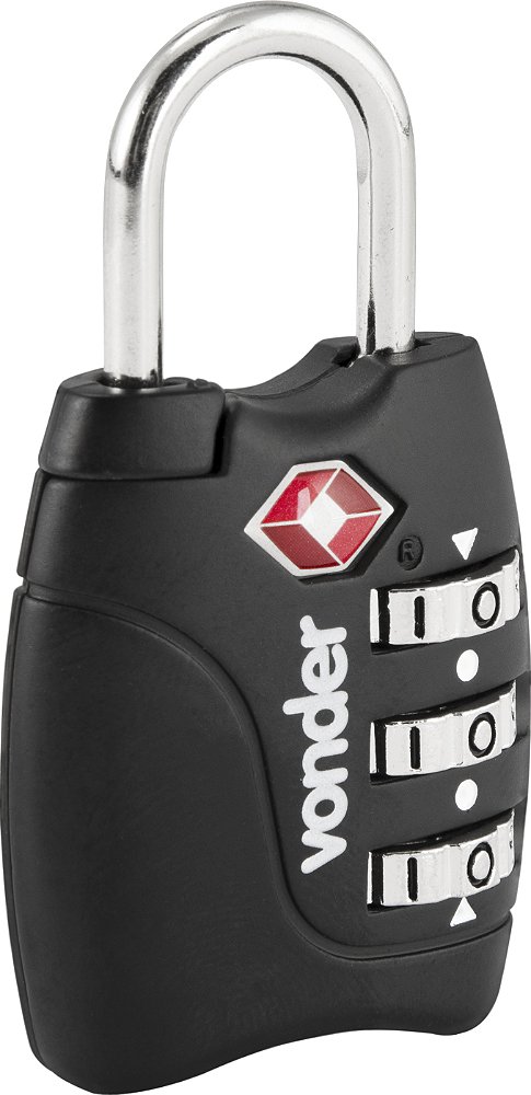 Cadeado TSA com segredo 3 algarismos preto VONDER