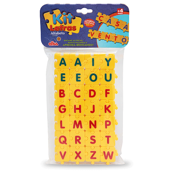 Kit Letras Alfabeto 28 Peças