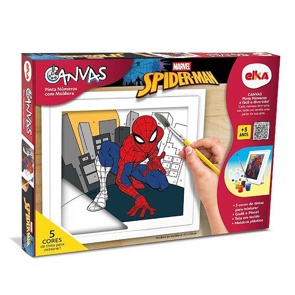 Canvas Pinta Números Spider-Man