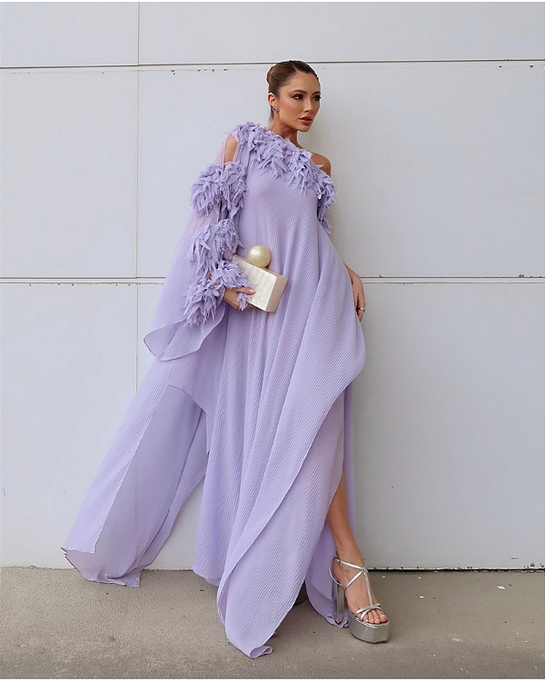 vestido assimétrico chaouiche