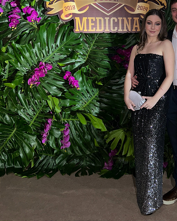 vestido degradê paete