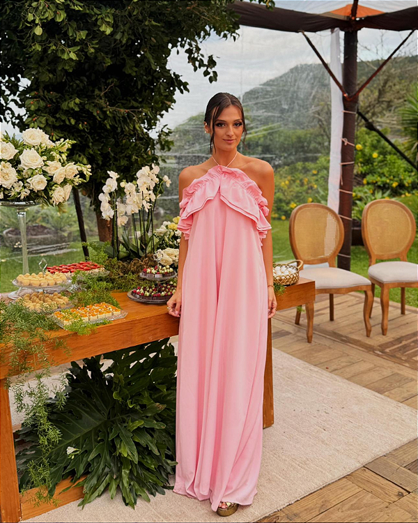 vestido 2 em 1 rosa