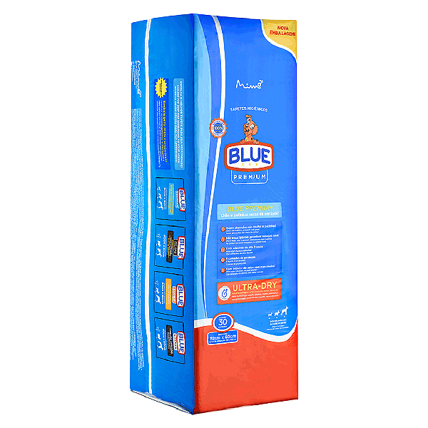 TAPETE HIGIENICO BLUE PREMIUM 82X60 30UND