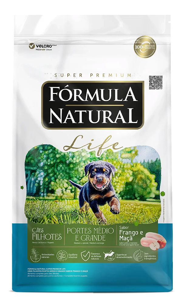 FORMULA NATURAL FILHOTES RAÇAS GRANDES 15KG