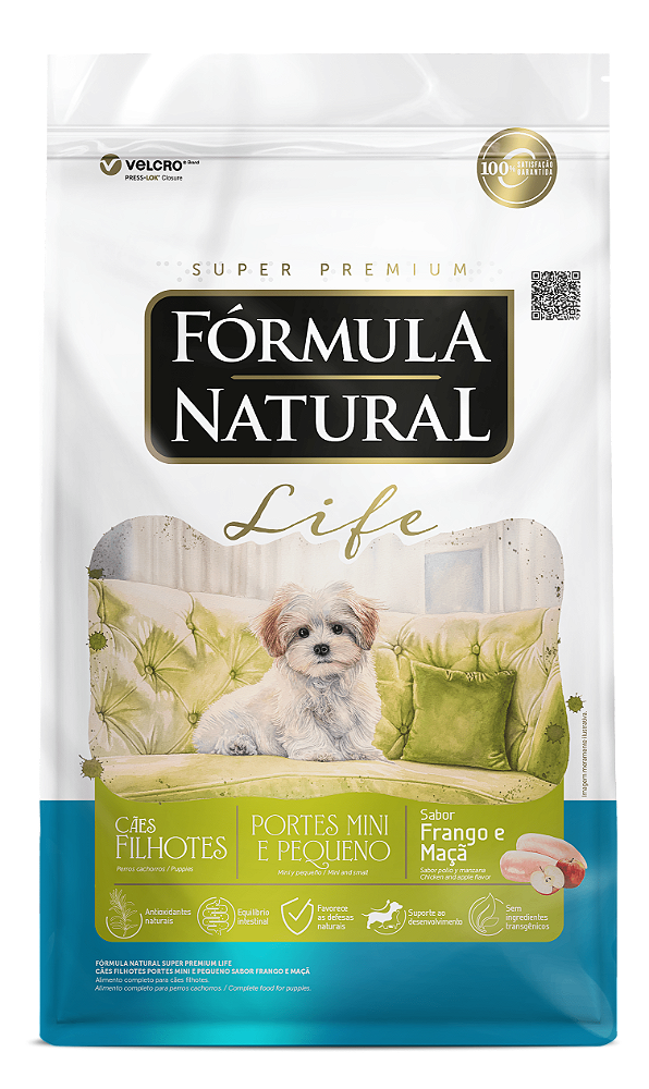 FORMULA NATURAL LIFE FILHOTE MINI E PEQUENO 15KG