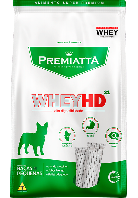 PREMIATTA WHEY HD ADULTO RAÇAS PEQUENA 3KG