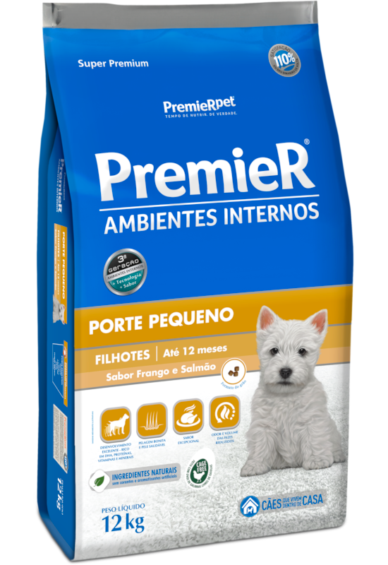PREMIER CAES FILHOTES AMBIENTES INTERNOS 2,5KG