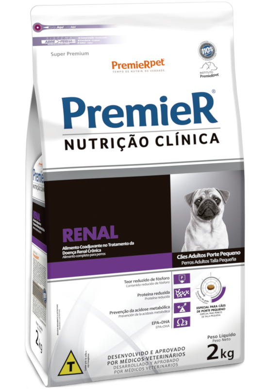 PREMIER NUTRIÇÃO CLINICA CAES RENAL RAÇAS PEQUENAS 2KG