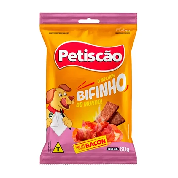 BIFINHO PETISCÃO BACON 60G