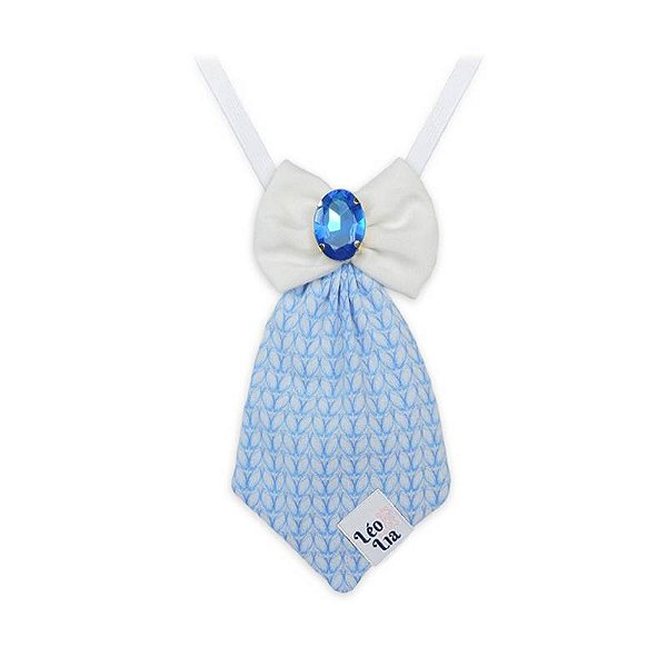 Gravata Clássica Macho Tricô Azul P 1UN (Alt 9cm Larg 6cm Pescoço 20 a 40cm)