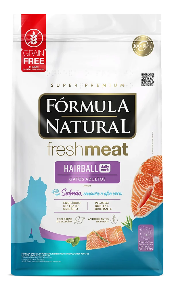 FORMULA NATURAL FRESH MEAT GATO HAIRBALL SALMÃO 1KG