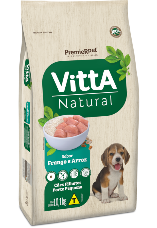 VITTA NATURAL CAES RAÇAS PEQUENAS FILHOTES FRANGO 10,1K