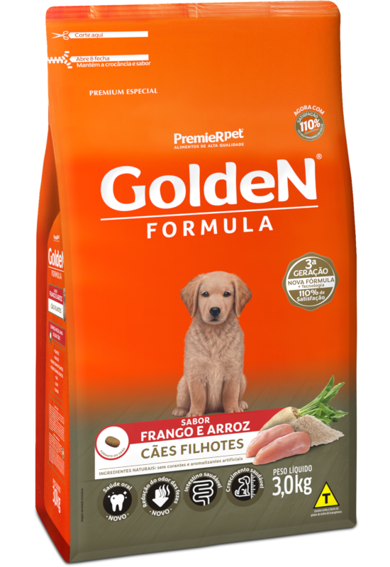 GOLDEN FORMULA CÃES FILHOTES FRANGO E ARROZ 15KG