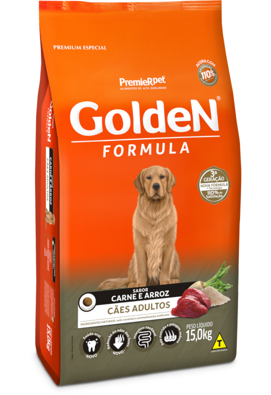 GOLDEN FORMULA CAES ADULTO CARNE E ARROZ 15KG