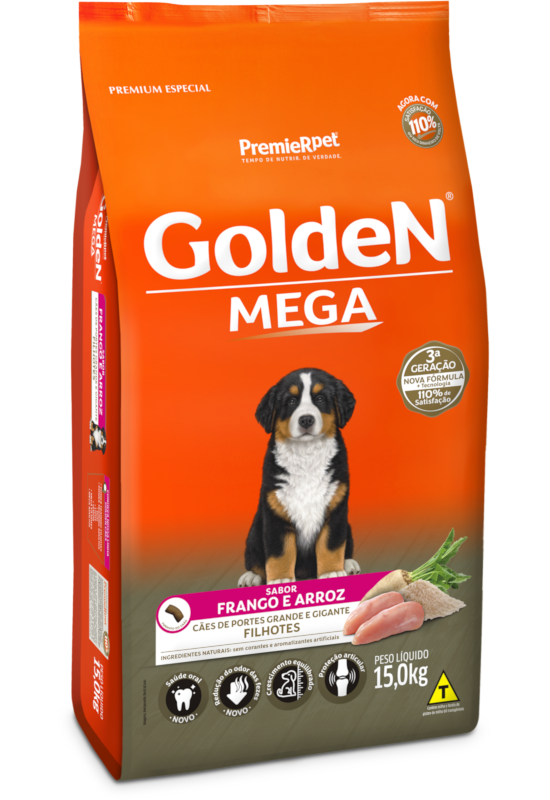GOLDEN MEGA FILHOTES CAES GRANDES E GIGANTES FRANGO 15KG