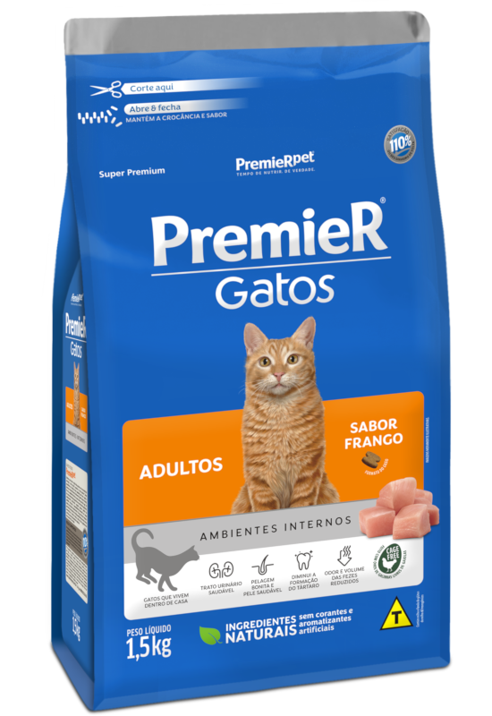 PREMIER GATOS ADULTO FRANGO 1,5KG