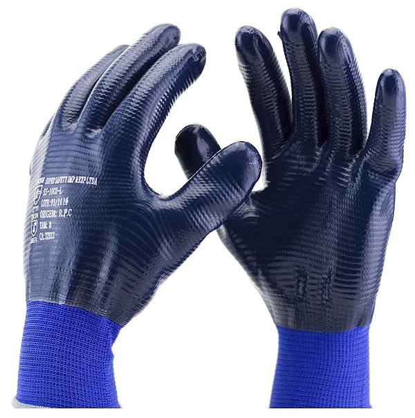 LUVA BANHO NITRILICO TOTAL IMPERMEÁVEL SUPERSAFETY CA49434