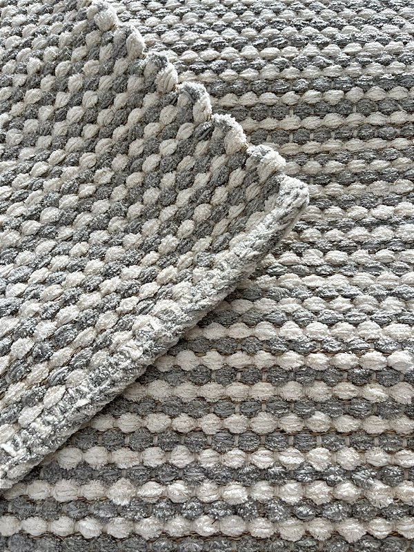 Tapete de Tear Manual (Cinza e Bege)