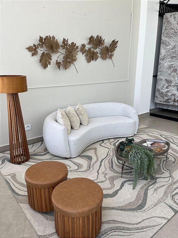 Tapete de Sisal Orgânico Verde/Azulado