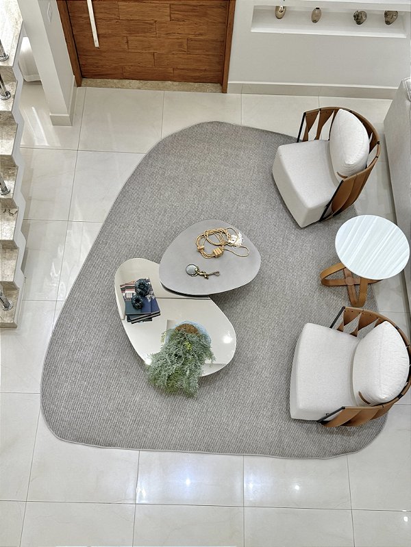 Tapete Sisal Tramado Bege D:004 - SOB MEDIDA -  Formato Orgânico