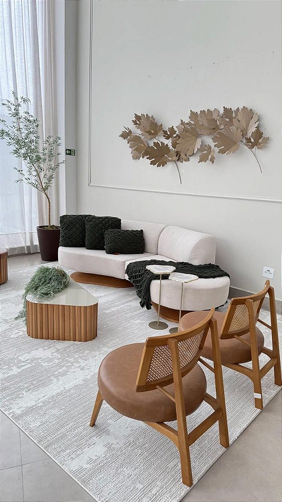 Tapete Istambul Nuvem Beyaz D:0014A Formato orgânico 2,00x2,90 (Acabamento overloque) sob medida