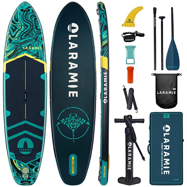 Prancha Stand Up Inflável 11.6' + Kit Laramie Kit-xgreen
