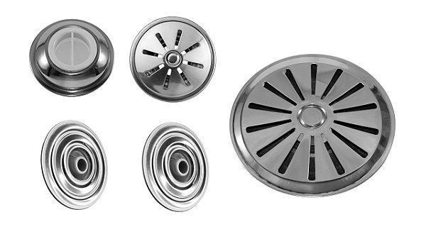 Kit Dispositivo em Aço Inox c/ 1 Dreno 50mm
