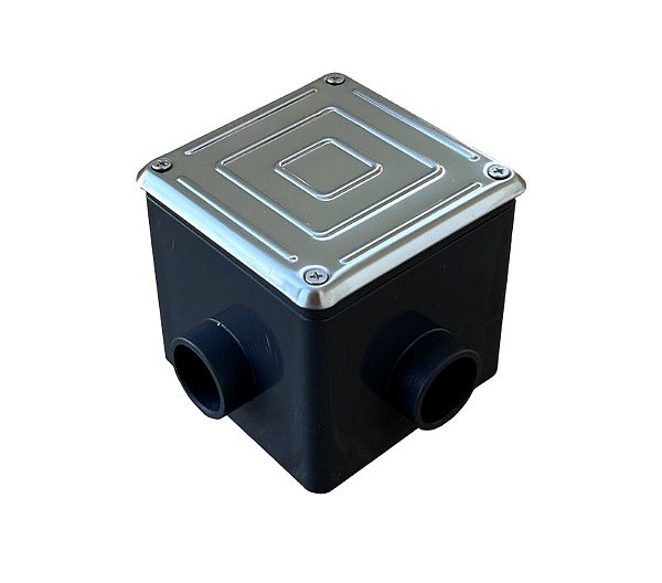 Caixa de Passagem com Prolongador e Tampa Inox