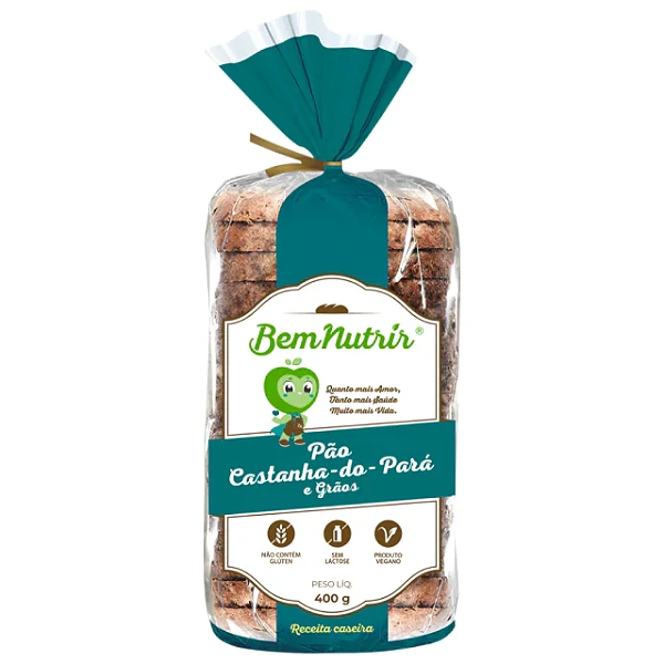 Pão de Castanha-do-Pará e Grãos
