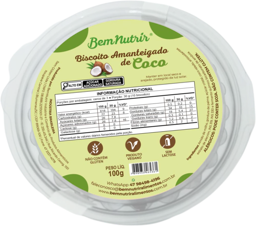 Biscoito Amanteigado de Coco