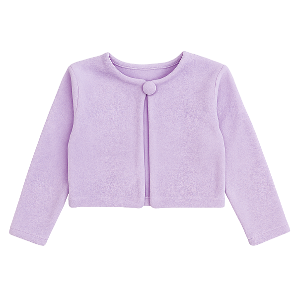 Bolero Plush Infantil Lilás Juvenil 4 ao 16