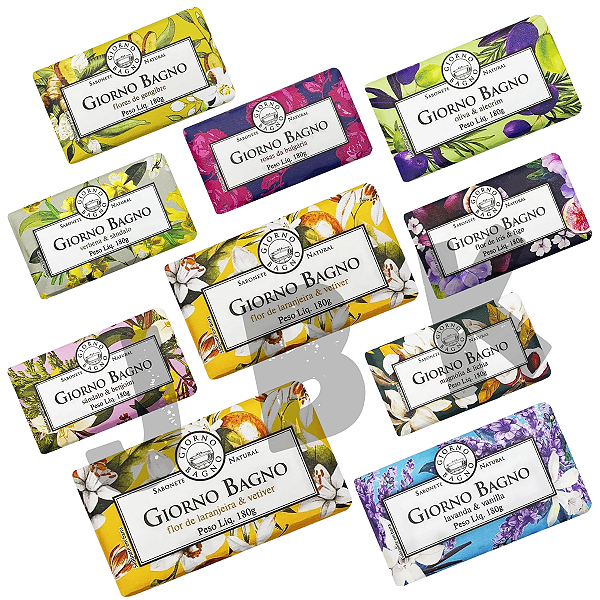 Kit 10 Unidades Sabonete Barra Puro Vegetal Giorno Bagno