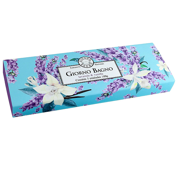 Kit Presenteável Sabonete Barra Giorno Bagno Lavanda e Vanilla 3X100g