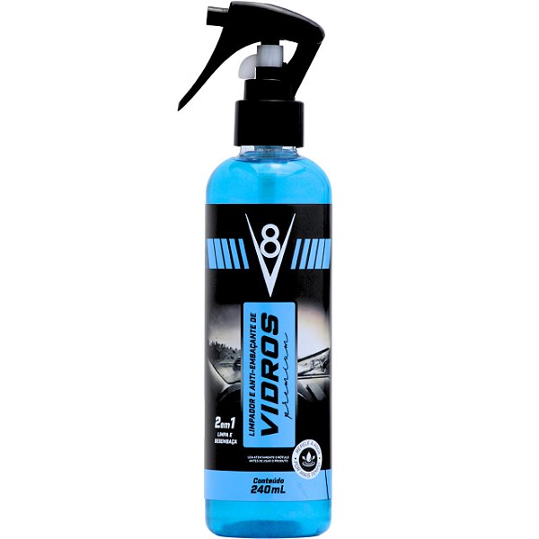 Limpador de vidros automotivo anti-embaçante V8 240 mL