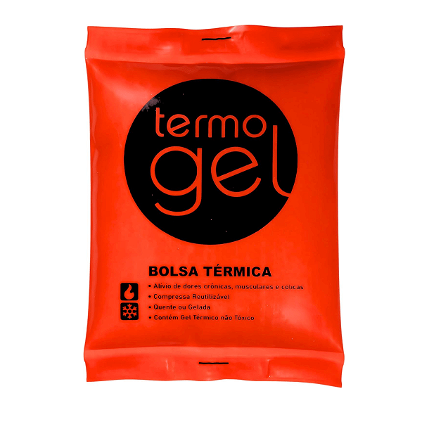Bolsa Térmica em Gel Laranja Termogel Grande 650mL Compressa Quente e Frio